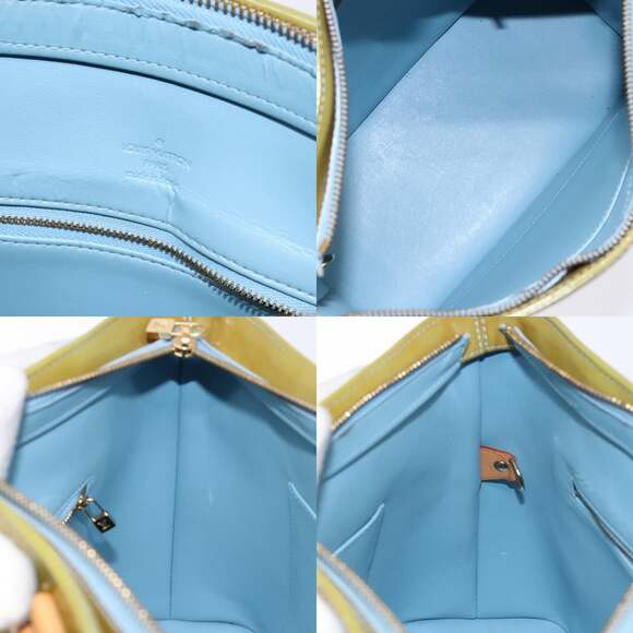 LOUIS VUITTON Monogram Vernis Houston Hand Bag Baby Blue M91005 - Picture 12 of 13